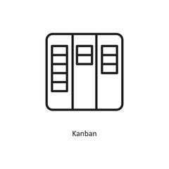 Kanban icon illustration. Filled flat Kanban icon for computer and mobile. simple flat illustration on white background..eps