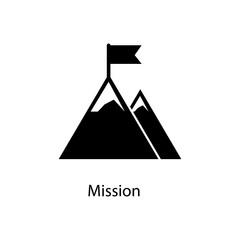 Mission icon. mission icon for web design, apps, simple flat illustration on white background..eps