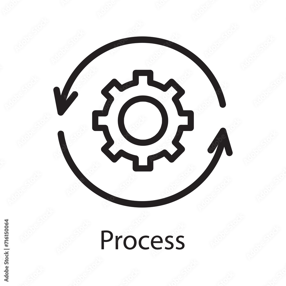 Poster process icon. simple process icon for web design, apps trendy style illustration on white background