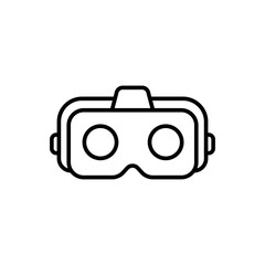 VR glasses outline icons, minimalist vector illustration ,simple transparent graphic element .Isolated on white background