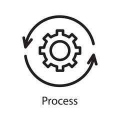 Process icon. Simple Process icon for web design, apps trendy style illustration on white background..eps
