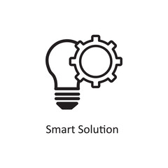 Smart Solution flat icon. flat smart solution icon. For web design, apps, simple illustration on white background..eps