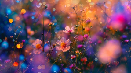 Fototapeten Beautiful Flowers Abstract Background  © LadyAI