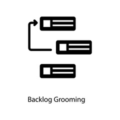 Backlog Grooming icon. Grooming icon for templates, simple illustration on white background..eps