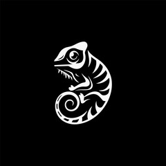 Chameleon logo design vector illustration