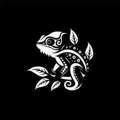 Chameleon logo design vector illustration