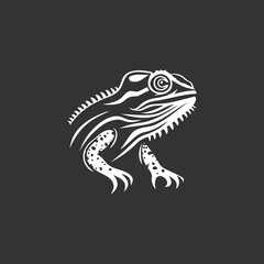 Chameleon logo design vector illustration