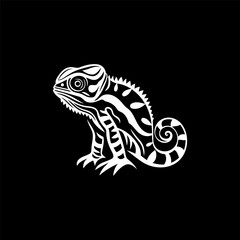 Chameleon logo design vector illustration