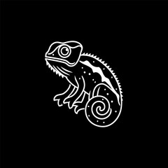 Chameleon logo design vector illustration