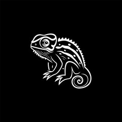 Chameleon logo design vector illustration