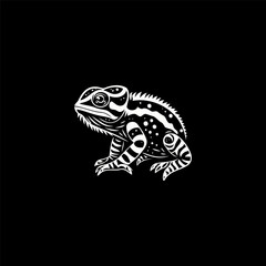 Chameleon logo design vector illustration
