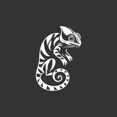 Chameleon logo design vector illustration