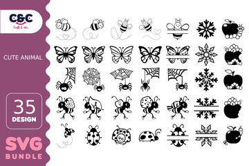 Set of Animal Silhouette Design SVG Files