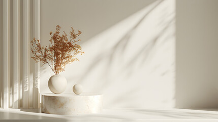 Vase With Plant on Table, Simple and Elegant Decor for Any Space