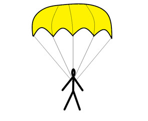 man with parachute