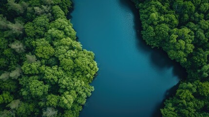 aerial view background river lake nature