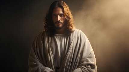 Jesus Christ in a Spiritual Composition , Jesus Christ, spiritual, stock photography