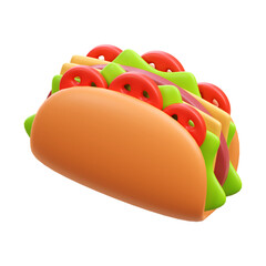 3d render tacos