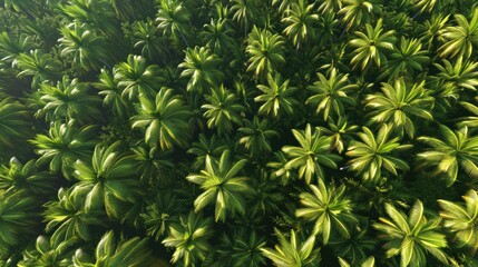 aerial view background palm trees