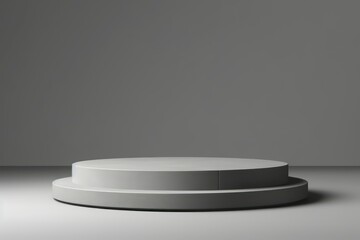 Grey Pedestal for product presentation, gray background
