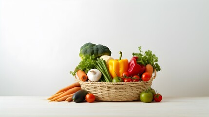 fresh vegetables in a basket