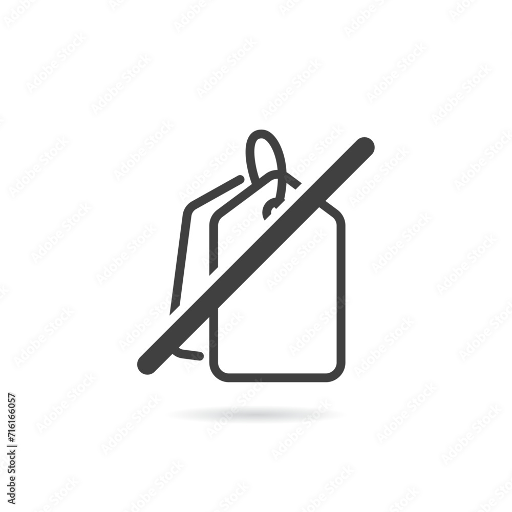 Poster Vector Isolated No Price Tag Icon