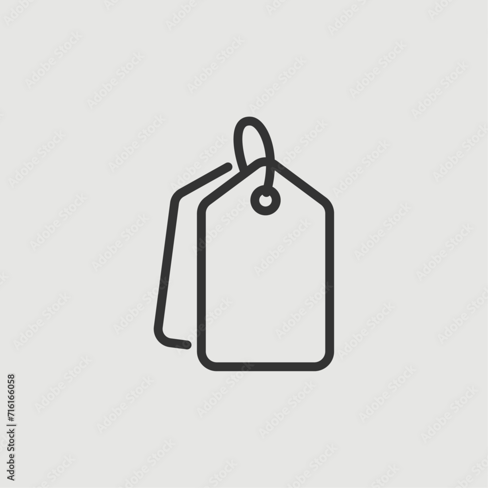 Poster vector simple isolated price tag icon