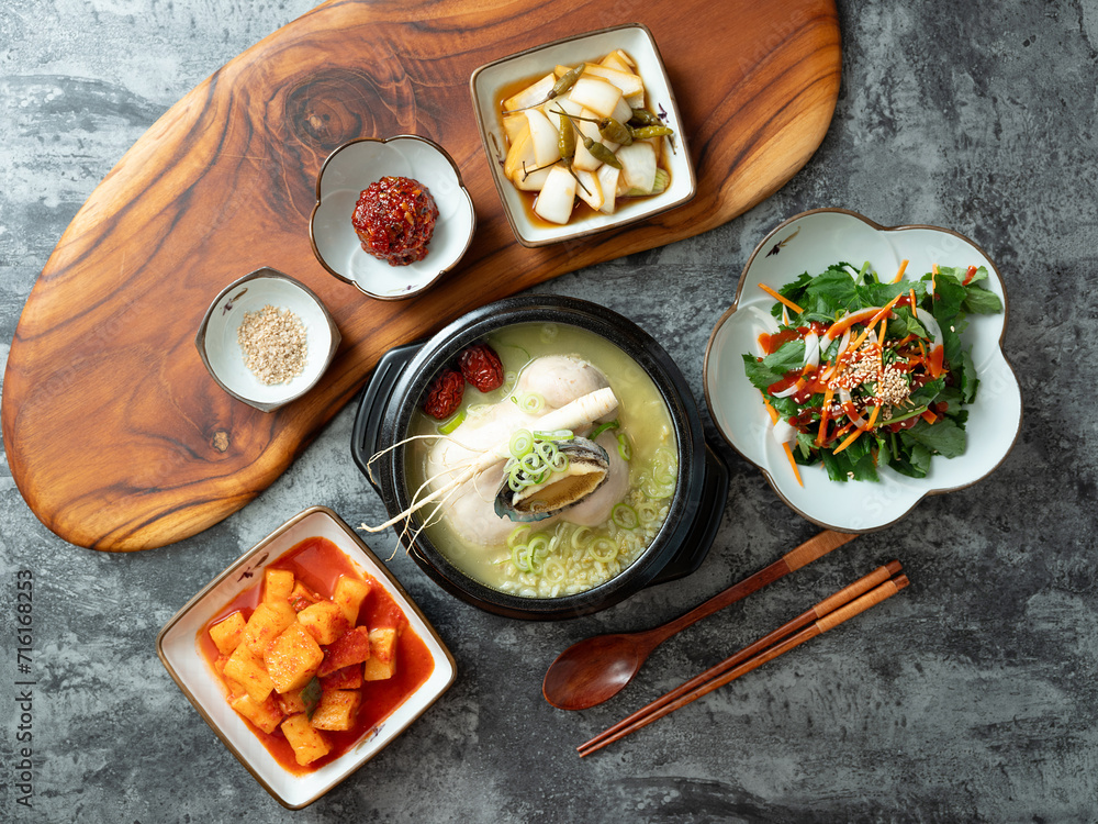 Canvas Prints samgyetang, chicken soup with ginseng