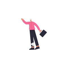 pose of people going to work in pink clothes person
