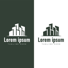 Modern City Building Logo Design, Luxurious and Simple Urban Architecture