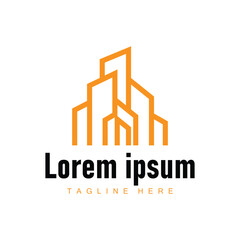Modern City Building Logo Design, Luxurious and Simple Urban Architecture
