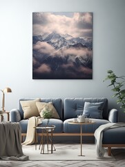 Nordic Winter Landscapes: Canvas Prints of Chilly Mountain Views.