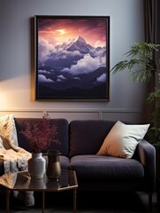 Nordic Winter Landscapes: Canvas Print Chilly Mountain Views