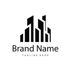 Modern City Building Logo Design, Luxurious and Simple Urban Architecture