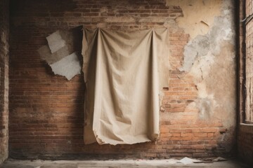 Vintage Grunge Aged Paper Texture on Wooden Background with Torn and Burned Elements