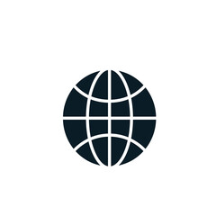 Globe icon vector flat style logo template