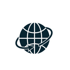 Globe icon vector flat style logo template