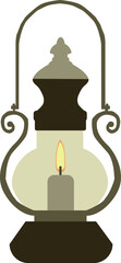 Minimalist vintage style lamp icon