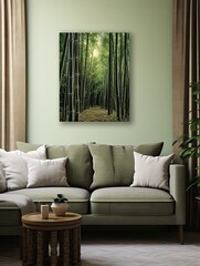 Serene Bamboo Groves: Captivating Asian Beauty - Canvas Print Landscape for Rustic Wall Decor
