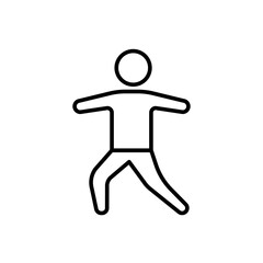 Workout outline icons, minimalist vector illustration ,simple transparent graphic element .Isolated on white background