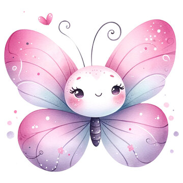 cute watercolor butterflies