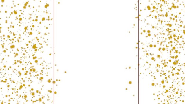 Colored particles or splashes flash outside the vertical boundaries. Frame for logo, words, text and so on.