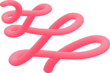 Fluid pink rope lines gradient modern aesthetic style