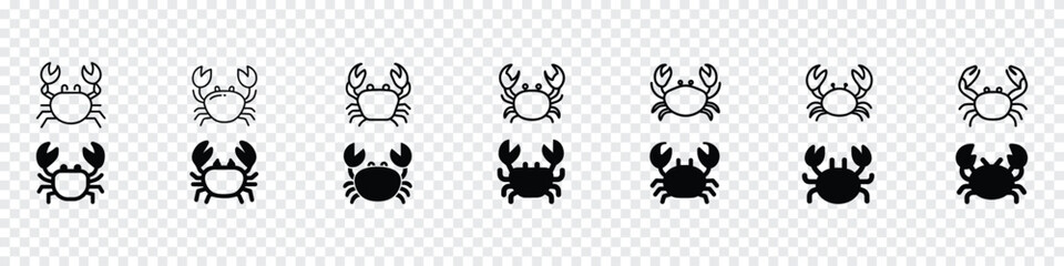 Crab icon, crab vector icon. crab sign, crab icon. crab design, Crab silhouette. Seafood shop logo,  Crab vintage line art © marufpro555777