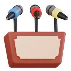 3d conference icon illustration with isolated background