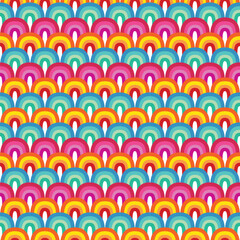 Hand drawing rainbow pattern, illustration vector, rainbow background.