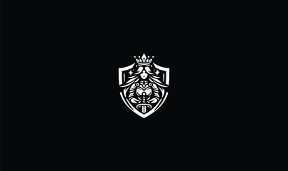 queen vector badge logo, shield, badge, emblem, sign, decoration, gold, vector, crown, vintage, medal, symbol, - obrazy, fototapety, plakaty