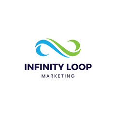Infinity loop marketing business logo design