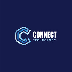 Connect concept with background logo