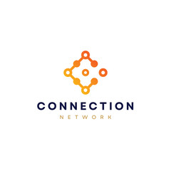 Connection network logo design